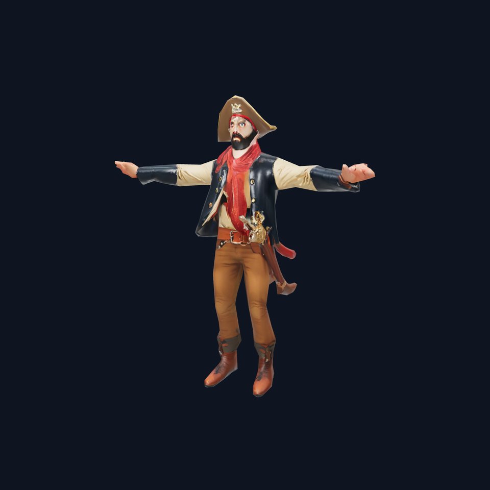 Pirate Captain Character Model Pack
